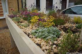 Small Green Roof York Stone Front Garden Design London