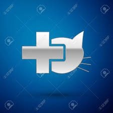 Tangerine pet clinic is tucson's first concierge veterinary clinic designed to make your life easier by prioritizing your pet's care. Silver Veterinary Clinic Symbol Icon Isolated On Blue Background Royalty Free Cliparts Vectors And Stock Illustration Image 121161919