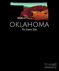 Some states feature their state motto on their flags. Oklahoma Proud State Motto The Sooner State Graphic Digital Art By Jacob Hughes