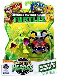 Amazon Com Teenage Mutant Ninja Turtles Pre Cool Half Shell Heroes Snakeweed And Spider Bytez Figures Toys Ga Mutant Ninja Turtles Half Shell Heroes Mutant
