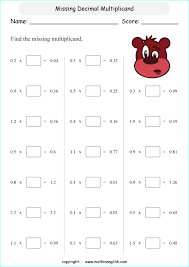 Decimal multiplication worksheets — mental math multiply decimals by powers of ten if the worksheet does not fit the page in the print preview, adjust your margins, header, and. Printable Primary Math Worksheet For Math Grades 1 To 6 Based On The Singapore Math Curriculum