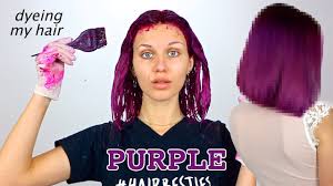 See more ideas about hair color, brad, hair. Dyeing My Hair Bright Purple For Winter Youtube