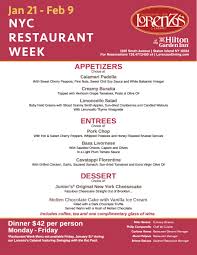 In a restaurant, the menu is a list of food and beverages offered to customers and the prices. Nyc Restaurant Week Lorenzo S Restaurant Bar Cabaret Fine Dining Restaurant In Staten Island