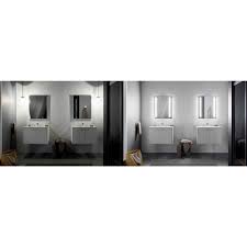 It responds to voice commands, much like an echo. Kohler K 99573 Tl Verdera 33 X 40 Lighted Wall Mirror With Led Lights And Adjustable Side Panels Overstock 25650892
