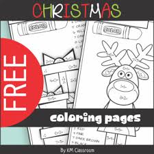 Kids have to add up or subtract numbers, as needed. Free Christmas Color By Number Addition Within 10 By Km Classroom