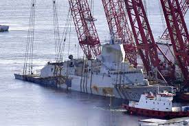 Timelapse raising operation knm «helge ingstad» (full). Watch Salvagers Raise A Sunken Norwegian Frigate Helge Ingstad