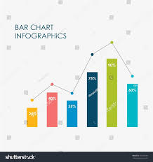 Bar Chart Infographics Elements Vector Flat Stock Vector