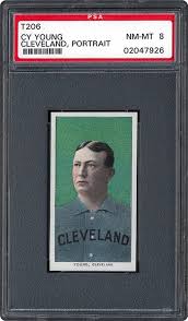 Cy young baseball card checklist | baseball card database. 1909 1911 T206 White Border Cy Young Cleveland Portrait Psa Cardfacts
