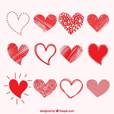 Drawings Of Hearts Collection Free Vector Heart Drawing Free Hand Drawing Heart Clip Art