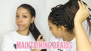 Apply a nourishing hair cream to your strands, and be sure to show your ends some love. How To Maintain Knotless Box Braids For Natural Curly Hair Youtube