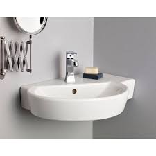 Pin By Linda Apps On Bathroom In 2020 Wall Mounted Sink Wall Mounted Bathroom Sinks Corner Sink Bathroom