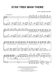 Star Trek Main Theme Star Trek Sheet Music Trek