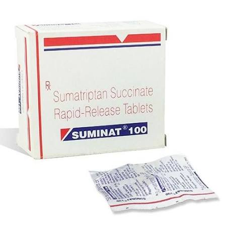 Suminat 100 Sumatriptan 100MG Tablets, For Used To Treat Migraines., Packaging Type: Box at ₹ 518/strip in Nagpur