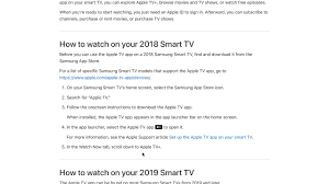 How To Watch Apple Tv Plus On Samsung Smart Tvs Youtube