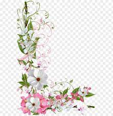Download this vector floral border, gold, floral, green transparent png or vector file for free. Flower Border Clipart Flower Frame Pink And Green Pastel Flowers Borders Png Image With Transparent Background Toppng
