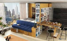Small Studio Apartment Couch In Front Of Bed Multi Functional Furniture Small Room Decorating Ideas Stue Sma Hjem Sma Rom