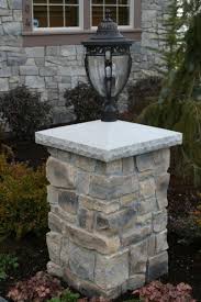 Pin By Cindy Carroll Allen Carley On Things I Love Stone Pillars Driveway Lighting Front Yard