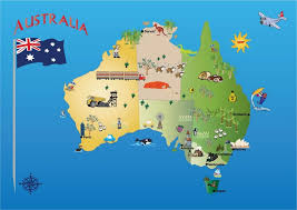Australian Map Flag And Country Facts Australian Maps Australia Map Maps For Kids