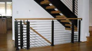 I Like The Open Rail But Mine Would Be On Both Sides I Think Indoor Railing Interior Railings Exterior Remodel