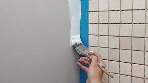 We decided to paint the outdated tile vs. How To Paint A Bathroom Bunnings New Zealand