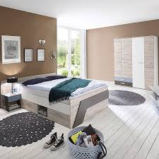 Ein schlafzimmer komplett set mit boxspringbett mit einer liegefläche von 140x200 cm für singles oder einem doppelbett in 180x200 cm sind die gemütlichen alleskönner unter den betten und in allen farben sowie mit vielfältigen funktionen (wie led beleuchtung) verfügbar. Kinderzimmer Set Mit Bett 140x200 Cm Fur Jungen In Sandeiche Nb Mit W