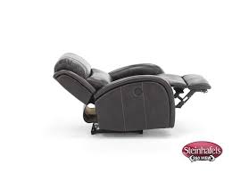 Steinhafels Bryce Power Recliner Find Comfort At The Push Of A Button This Taupe Leather Look Chair Uses Power Power Recliners Recliner Contemporary Style