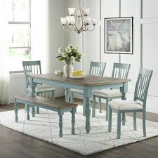Rosalind Wheeler Luis Bench Wayfair In 2020 Painted Dining Room Table Coastal Dining Room Dining Table Makeover