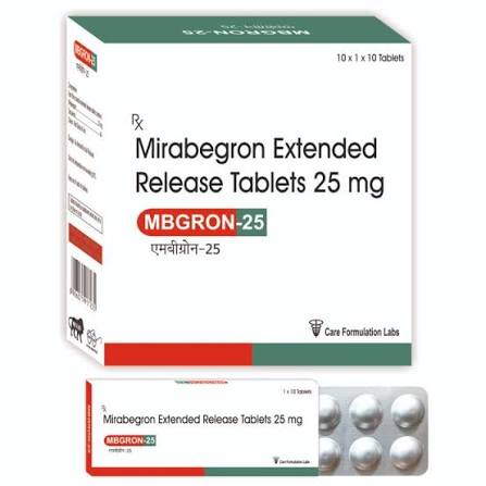 Mirabegron Extended Release Tablet 25mg at 214.00 INR in Delhi | Care Formulation Labs Private Limited
