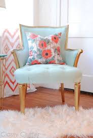 Color Me Happy Pops Of Coral Colored Cheer Furniture Makeover Old Chair Old Chairs
