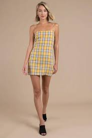 Attractive Black And Yellow Outfits For Ladies The Give Me Fever Yellow Multi Plaid Bodycon Dress Designed By Tobi Features A Cute Plaid Pattern With Plaid Bodycon Dress Yellow Plaid Dress Clueless Outfits