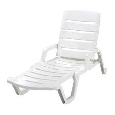 Adams White Resin Frame Chaise Lounge Outdoor Chaise Lounge Chair Lounge Chair Outdoor Pool Lounge Chairs