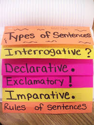 general delks army types of sentences flip chart