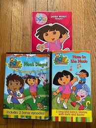 Dora would then congratulate your child for trying, while replying back with the correct. Dora The Explorer Move To The Music Vhs Dvd Cd Nick Dora Meet Diego Lot Of 3 97368756335 Ebay