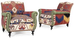 Find a wide selection of furniture and decor options that will suit your tastes, including a variety of kilim covered chairs. A Pair Of Kilim Upholstered Armchairs