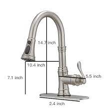 Typically, a kitchen faucet has a single handle, but there are models available with two handles, making it easier to adjust water temperature. A 4551 N Bwefaucet