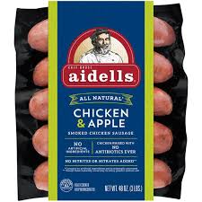 Transfer chicken to a large bowl, add in apple cider, dried apples, salt, pepper, sage, ginger, cinnamon, nutmeg, and bouillon, and knead until the mixture is well blended. Aidells Smoked Chicken Sausage Chicken Apple 3 Lb 15 Fully Cooked Links 48 Oz Instacart