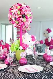 Hello Kitty Birthday Party Ideas Photo 9 Of 12 Hello Kitty Birthday Party Hello Kitty Theme Party Hello Kitty Centerpieces