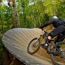 Sugarloaf Mountain Bike Park Nice Wooden Berm On Suga Daddy Bike Parking Mountain Bike Trails Bike Rider