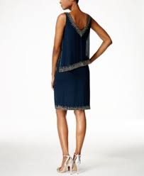 J Kara Beaded Capelet Dress Macys Com Vestidos Roupas Chique Moda Feminina