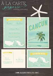 Cancun Mexico Beach Destination Wedding Invitation A Beach Destination Wedding Invitations Destination Wedding Invitation Wording Bilingual Wedding Invitations