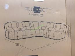 Find a great collection of pulaski furniture living room furniture at costco. Costco 1049291 Pulaski Furniture Leather Power Reclining Sectional Size Costcochaser