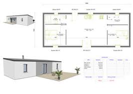 Plan maison 3 chambres salon cuisine salle de bain pdf. Plan Maison Plain Pied 2 Chambres Envie Du Constructeur Maison