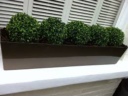 Shop for window boxes in outdoor planters. Box Topiary Balls Fake It Modern Planters Outdoor Window Box Plants Artificial Plants Outdoor
