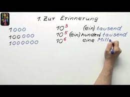 Danach setzt du einfach die zahl zwischen 2 und 999 (zweitausend bis zu einer million) vor das „mil. Wie Schreibt Und Spricht Man Die Grossen Zahlen Richtig Mathematik Algebra Youtube