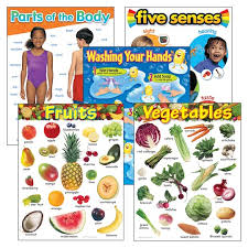Healthy Living Learning Charts Combo Pack Set Of 5