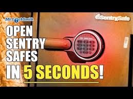 In this video, we demonstrate how to unlock a typical safe you may see in a hotel, condo, resort, etc., without a key or combination. Open Sentry Safe In Less Than 5 Seconds Mr Locksmith Video Youtube