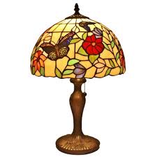 Amora Lighting 19 In Tiffany Style Butterflies Table Lamp Am061tl12 The Home Depot Tiffany Style Table Lamps Table Lamp Butterfly Table