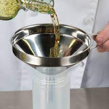 This funnel is perfect for restaurants, cafes, and caterers alike. Stainless Steel Kitchen Funnel 16 Oz Ss Funnel W Strainer