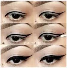 The winged eyeliner gives a wild dramatic look. How To Put Eyeliner On The Top Lid Quora