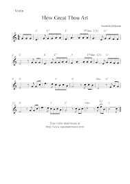 The music includes scans of public domain editions and editions we have created ourselves. Free Printable Sheet Music How Great Thou Art Free Violin Sheet Music Notes